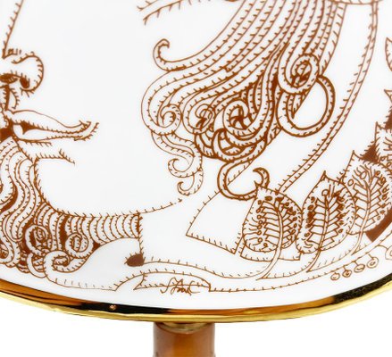 Porcelain Violin by Endre László Saxon for Hollohaza, 1970s for