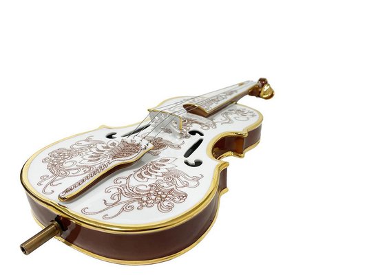 Violon en Porcelaine par Endre László Saxon pour Hollohaza