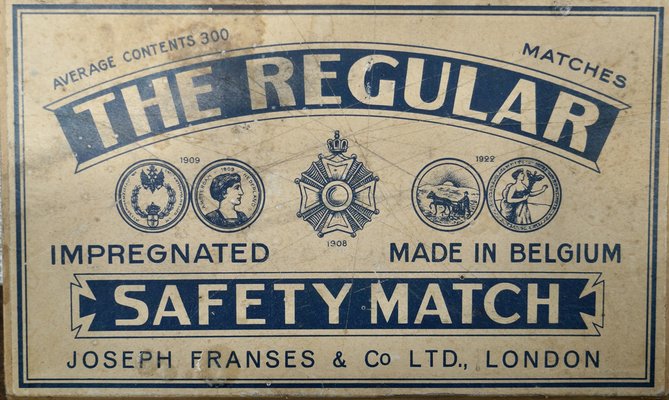 Large Antique Advertising Matchbox, 1908 for sale at Pamono