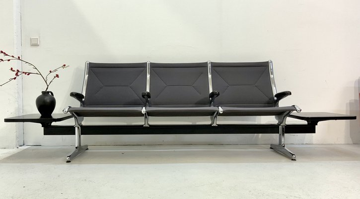 Tandem Sling Airport Seat Bench with Table by Charles & Ray Tandem Sling Airport Seat Bench with Table by Charles & Ray