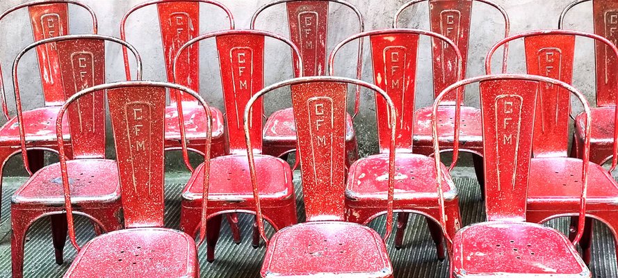 Industrial Chair from Tolix, 1950s for sale at Pamono