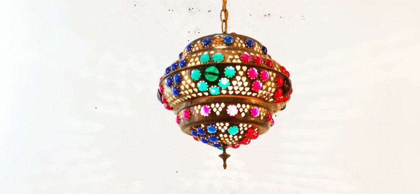 Lanternes Décoratives Marocaines En Verre Et Fer - Doré - Environ 15,5 X 7 Cm - Pour Maison, Mariage, Événements