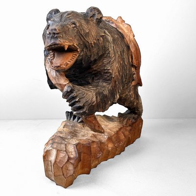 Vintage Black Forest Bear Wood Carving - Etsy