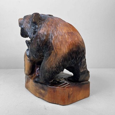 巨大熊の木彫り Handmade wooden Bear Hokkaido 巨大熊の木彫り Handmade wooden Bear Hokkaido - メルカリ