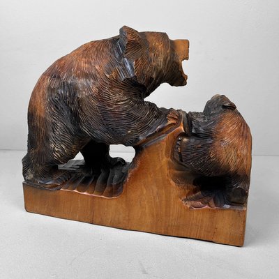 Wooden Hokkaido Kibori Kuma Bear, Japan, 1950s for sale at