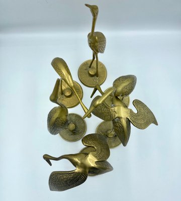 Brass Cranes, 1960s, Set of 6 for sale at Pamono