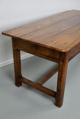 19th Century French Farmhouse Dining Table in Oak and Chestnut