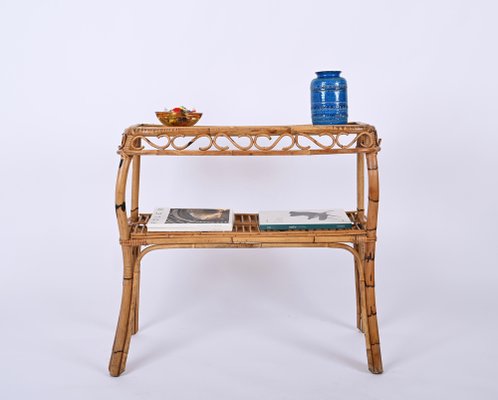 Bamboo rattan cheap console table