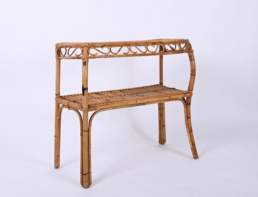 Bamboo rattan console table deals