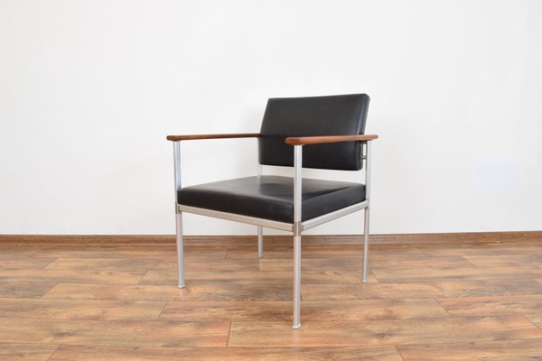 Mid-Century Metal & Teak German Lounge Chair from Lübke, 1960s for