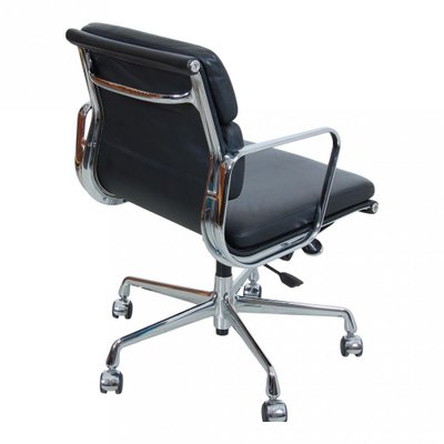 EA 217 Desk Chair in Black Leather by Charles Eames for Vitra