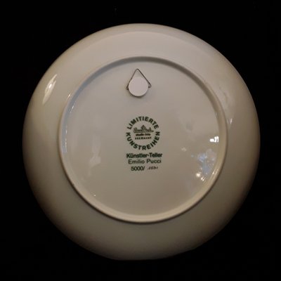 Porcelain Wall Plate Artist No. 11 by Emilio Pucci for Rosenthal 