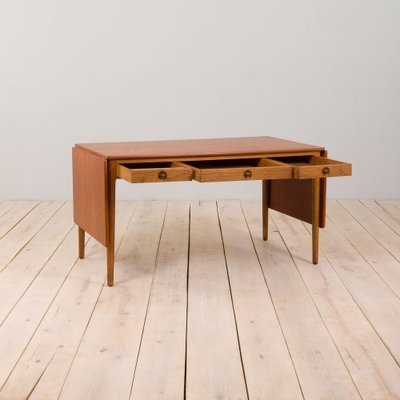 Teak and Oak 305 Desk by Hans J. Wegner for Andreas Tuck Denmark 1960s for sale at Pamono