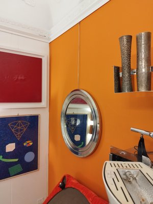 Specchio rotondo da parete attribuito a Sergio Mazza, Italia, anni '60 in  vendita su Pamono