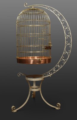 Dome-Shaped Bird Cage with Copper Bottom, 1890s for sale at Pamono