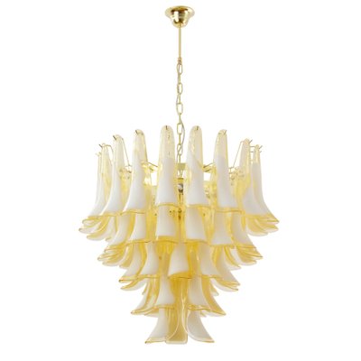 Lustre en verre de Murano blanc