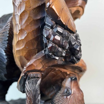 Hokkaido Kibori Kuma Bear Carving in Wood, Japan, 1950s for sale