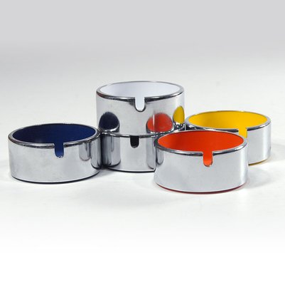 Ashtrays in style of Isamu Kenmochi, 1970s, Set of 5 for sale at