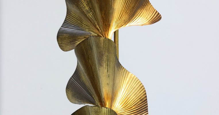 Ginkgo brass sculptural floor cheap lamp