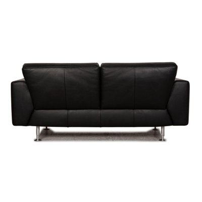 250 Leather 2-Seater Black Sofa by Rolf Benz for sale at Pamono