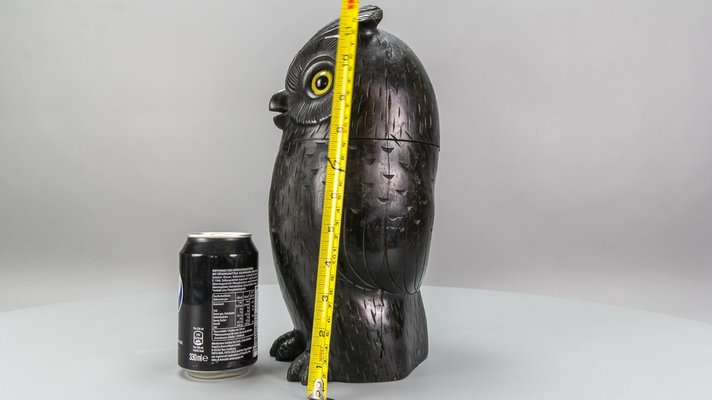 BASS & BASS – Marotte Hibou En Peluche, Bâton 55 Cm, Jouet D'hier Fabriqué En Europe (République Tchèque)