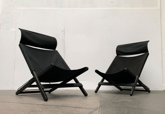 Set of Postmodern Minimalist Model Hestra Folding Chairs by Tord