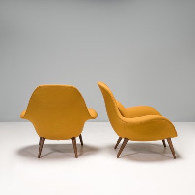 Mustard Yellow Swoon Lounge Chairs by Space Copenhagen 2001 Set