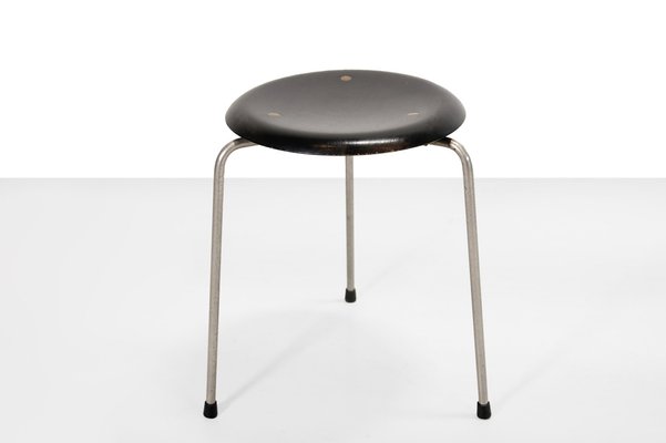 Black Dot 3170 Stool by Arne Jacobsen for Fritz Hansen, 1950s for