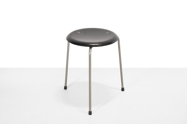 Black Dot 3170 Stool by Arne Jacobsen for Fritz Hansen, 1950s for