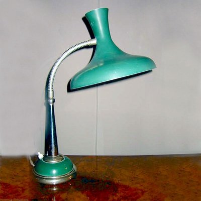 vintage green desk lamp