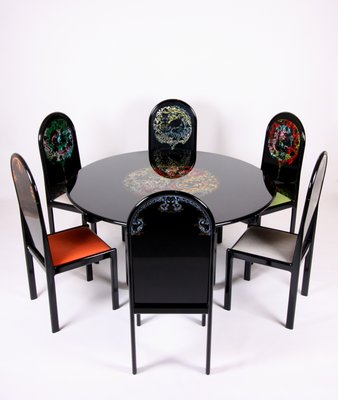 Et Par Bjorn Imprimées Wiinblad Set Table Rosenthal Six Pour Chaises OXTwkZPui