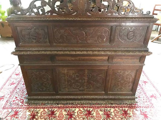 Hand carved wood dresser deals