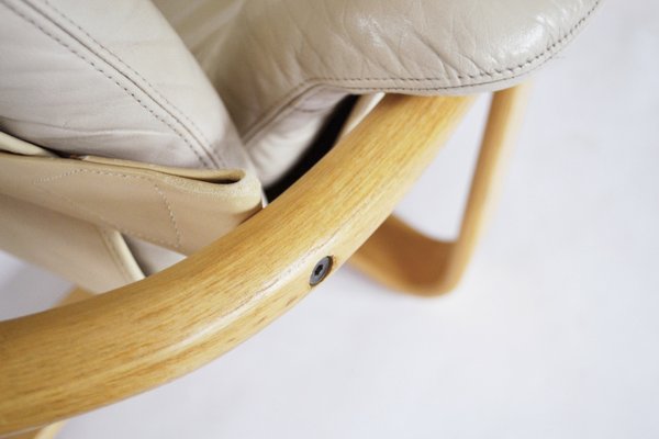 Vintage Scandinavian Beige Manta Lounge Chairs by Ingmar Relling