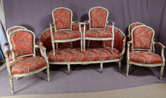 French Louis XV Living Room Set, Set of 3 for sale at Pamono