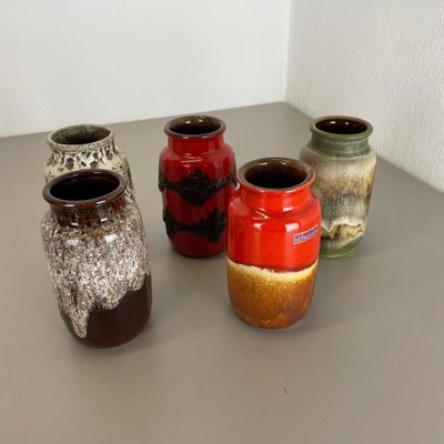 Vintage Pottery Fat Lava 231-15 Vases from Scheurich, Germany