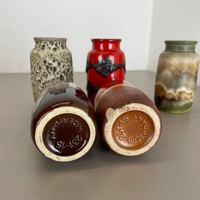 Vintage Pottery Fat Lava 231-15 Vases from Scheurich, Germany