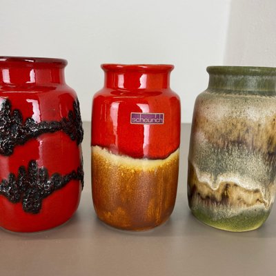 Vintage Pottery Fat Lava 231-15 Vases from Scheurich