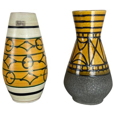 Pottery Fat Lava Vases by Heinz Siery for Carstens Tonnieshof