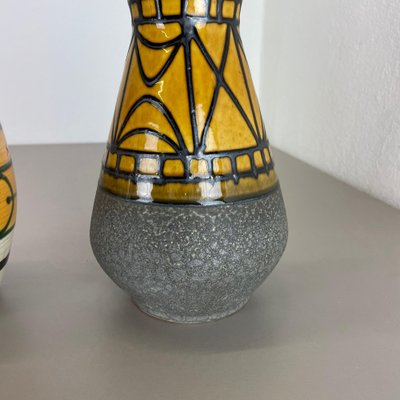 Pottery Fat Lava Vases by Heinz Siery for Carstens Tonnieshof
