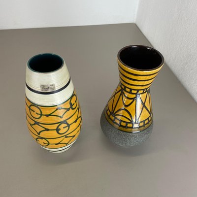 Pottery Fat Lava Vases by Heinz Siery for Carstens Tonnieshof