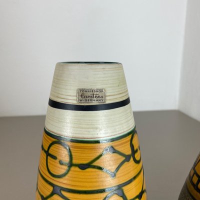 Pottery Fat Lava Vases by Heinz Siery for Carstens Tonnieshof
