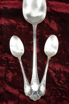 Louis XV Silver-Plated Flatware, 1900s, Set of 51 for sale at Pamono