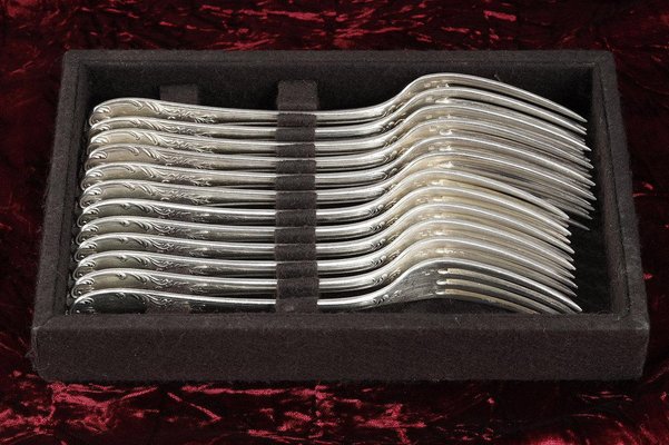 Louis XV Silver-Plated Flatware, 1900s, Set of 51 for sale at Pamono