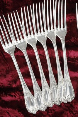 Louis XV Silver-Plated Flatware, 1900s, Set of 51 for sale at Pamono