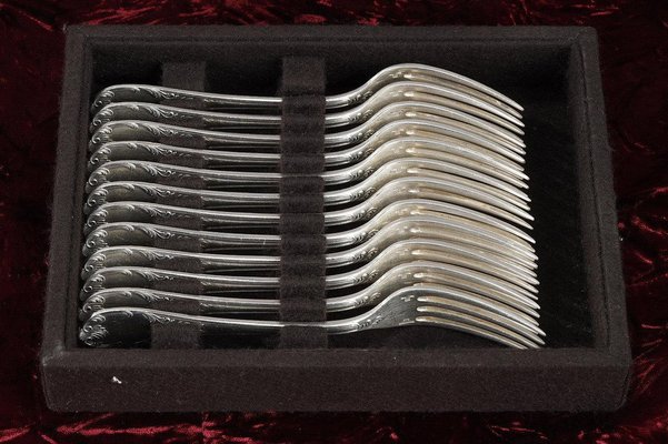 Louis XV Silver-Plated Flatware, 1900s, Set of 51 for sale at Pamono