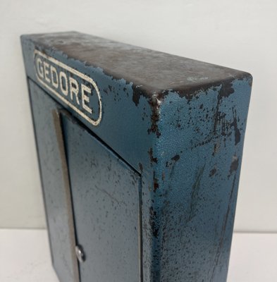 Vintage Industrial Metal Wall Mounted Tool Storage Cabinet 1950s