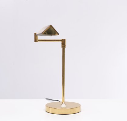 Small Brass Swing Arm Table Lamp, Germany, 1972 for sale at Pamono