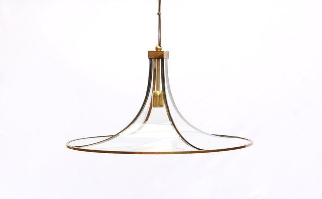 Large Vintage Pagoda Ceiling Lamp attributed to Angelo Brotto for Esperia Italy 1970s