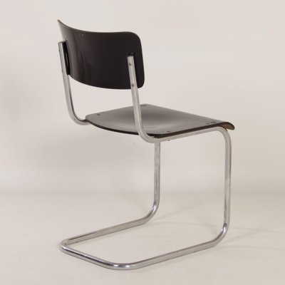 THONET / S43 ① S 43 Classic Cantilever Chair, Deep Black (RAL 9005
