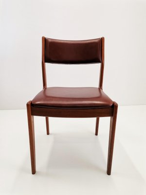 Danish Modern Teak and Leather Dining Chair by Johannes Andersen
